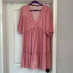 Pink babydoll dress